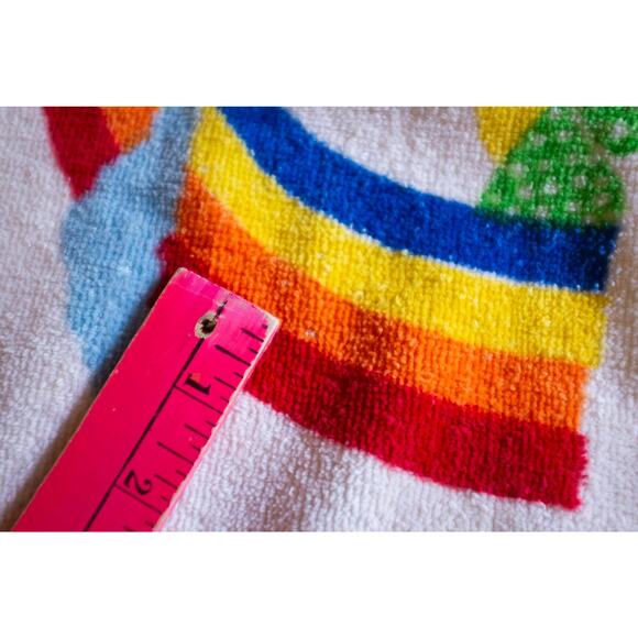 Vintage rainbow & clouds washcloth 100 percent cotton by Cannon - Picture 4 of 5
